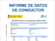 informe de datos de conductor